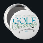 Golfskramble - Roligt Golf-Thned Bachelor Party Knapp<br><div class="desc">Få redo att svänga in i firande med den här anpassningsbarna Golf Scramble-processorn - perfekt för golfälskande brudar och sportliga bröllopsfester. Den har en lekfull text och golfinspirerad fläkt och är underbar för bachelor helg,  golfsprödlar eller firande på grönten.</div>