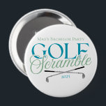 Golfskramble - Roligt Golf-Thned Bachelor Party Knapp<br><div class="desc">Få redo att svänga in i firande med den här anpassningsbarna Golf Scramble-processorn - perfekt för golfälskande brudar och sportliga bröllopsfester. Den har en lekfull text och golfinspirerad fläkt och är underbar för bachelor helg,  golfsprödlar eller firande på grönten.</div>