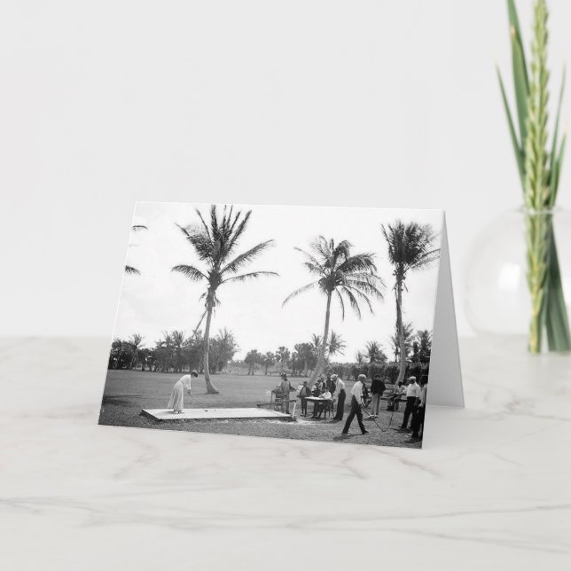 Golfspel 1904 Palm Beach Fl. Hälsningkort Kort (Framsida)