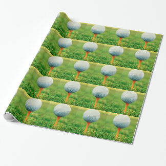 Golfspel - golfboll på utslagsplatsen presentpapper