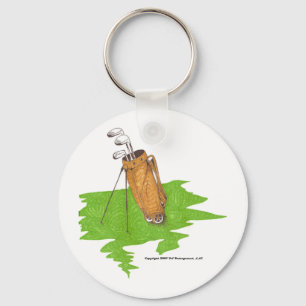 Golfspel Keychain Nyckelring