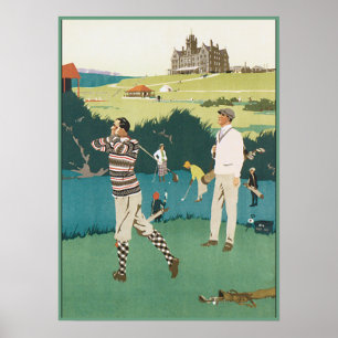 Golfspel på klubben poster
