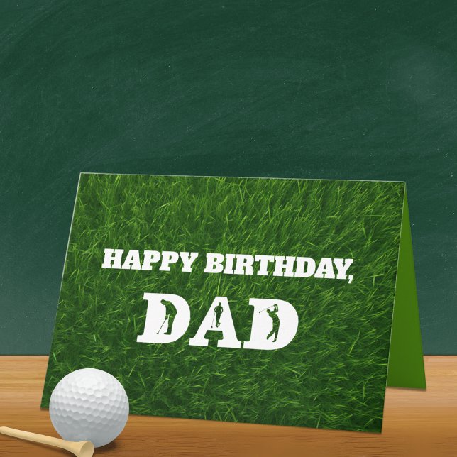 Golfspelande Pappa Födelsedag eller Fars dag Anpas Kort (With Custom text this Golfer Dad card is perfect for a Birthday, Father's Day or even Christmas,)