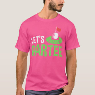 Golfspelardräkt Golfkläder Golfskämt Let's T Shirt