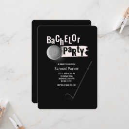 Golfspelare brudgumme Golf sällskapsresa Bachelor- Inbjudningar