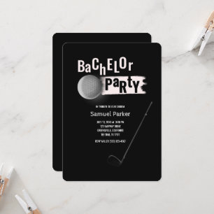 Golfspelare brudgumme Golf sällskapsresa Bachelor- Inbjudningar