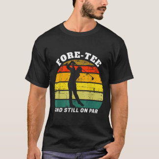 Golfspelare Före- Och Fortfarande På Par Golf Golf T Shirt
