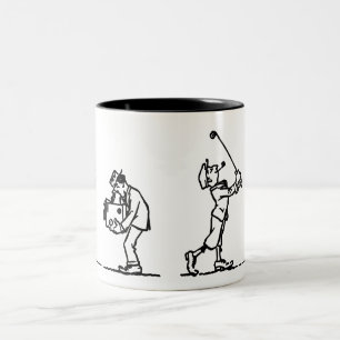 Golfspelare - gilla en chef Två-Tonad mugg