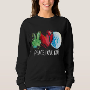 Golfspelare Golfing Golfing Golf Klubb Peace Kärle T Shirt