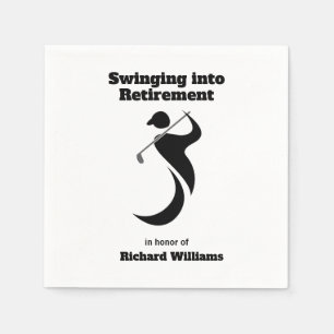 Golfspelare i pension party som byter modern stil pappersservett