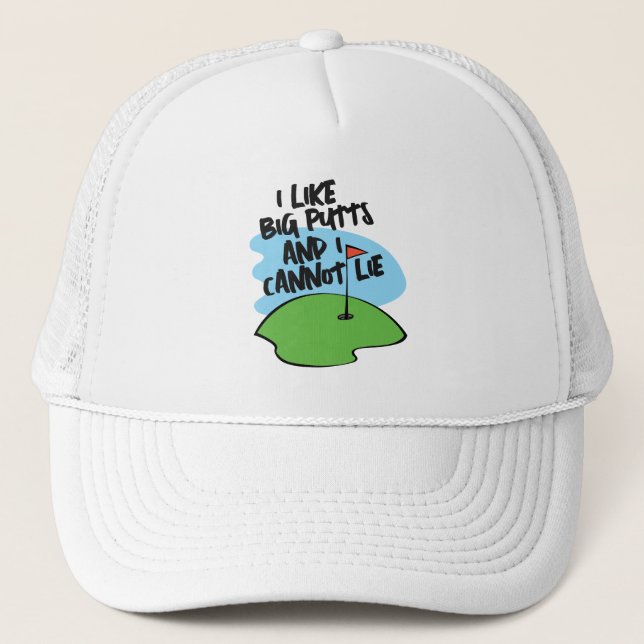 Golfspelare Jag Gillar Stora Puttar Och Jag Kan In Keps (Framsida)