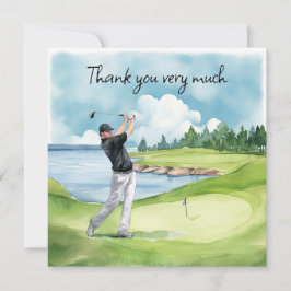 Golfspelare på golfbanan tack kort