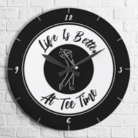 Golfspelare Tee Tid Humor Rolig Golf Sport Svart V