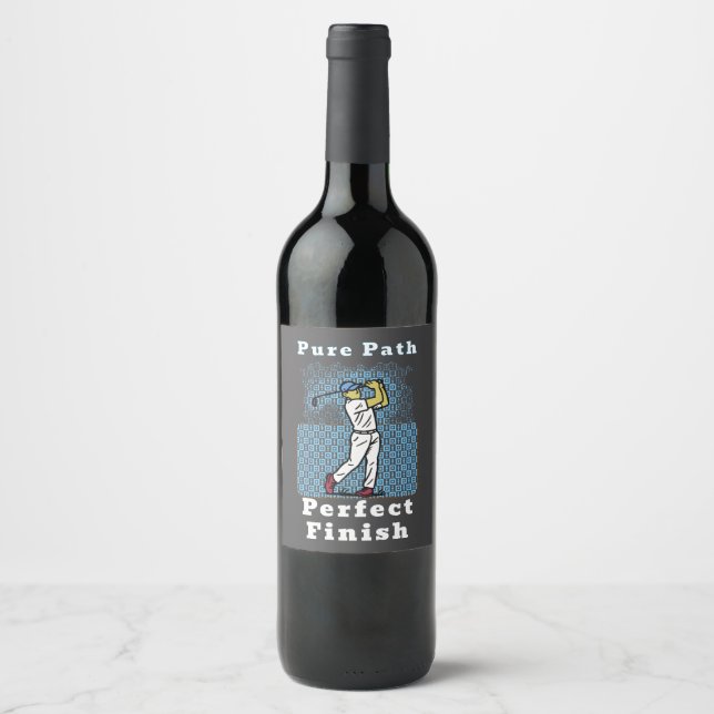 golfspelare vinflaska etikett (Framsida)