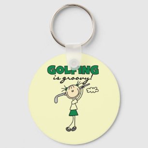 Golfspelet är Groovy Nyckelring