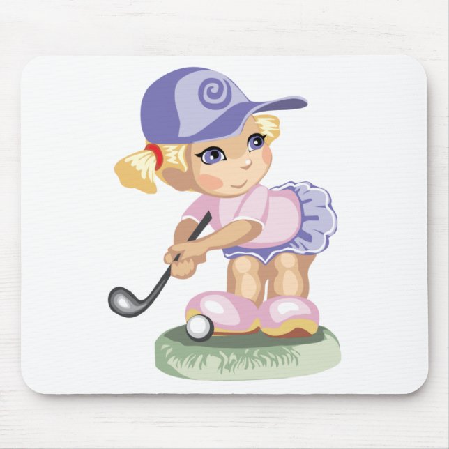 Golfspelflicka Mousepad Musmatta (Framsidan)