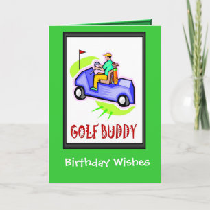GolfspelFödelsedagskort, Golfbuggy Kort