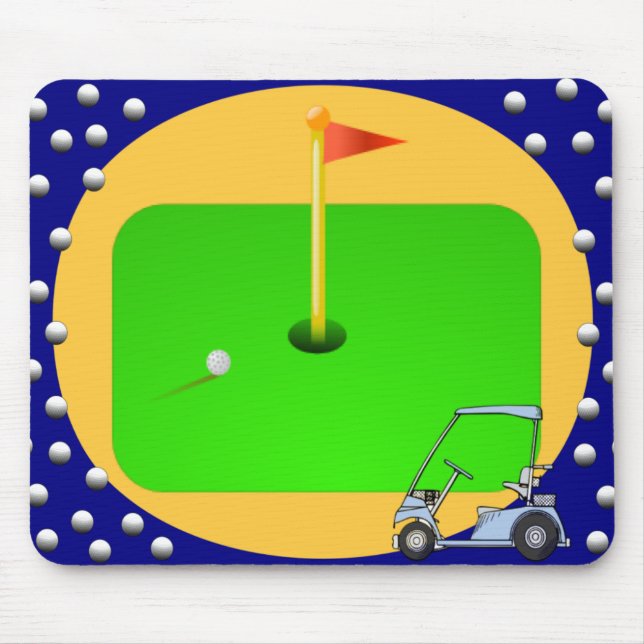 Golfspelgrönt Musmatta (Framsidan)
