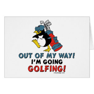 Golfspelpingvin Hälsningskort