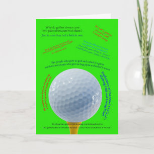 Golfspelskämtkort Kort