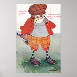 Golfspelugglan som noterar tystnad, är guld- poster