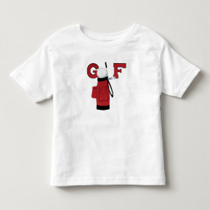 Golfsportar med rött hänger lös t shirt
