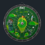GolfsportDartboard Piltavla<br><div class="desc">En enorm golf inspirerade dartboardperfekten för golfen eller sportfantasten av familjen. Presenterar en samling av golf uppsätta som mål och äventyrar. Underbar för traditionella pillekar, för danande nya av ditt eget eller som en kall golfkonstvisning. Fullständigt anpassade som tillfogar namn, bilder och mer för att göra det ditt eget. Tyck...</div>