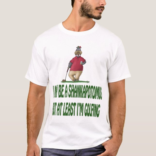 Golft-skjortor: Shankapotomus flodhäst Tee Shirt (Framsida)
