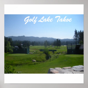 GolfTahoe affisch "golfspel i den Tahoe samlingen