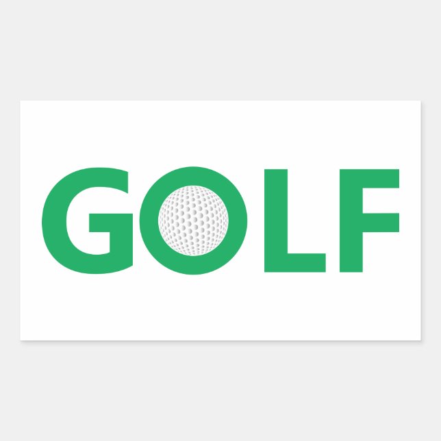 Golftecken Rektangulärt Klistermärke (Framsida)