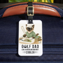 Golftema för Cat Lover i Fars dag Bagagebricka