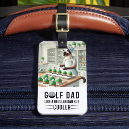 Golftema för Cat Lover i Fars dag Bagagebricka
