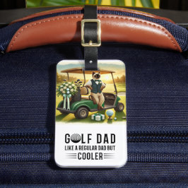 Golftema för Cat Lover i Fars dag Bagagebricka