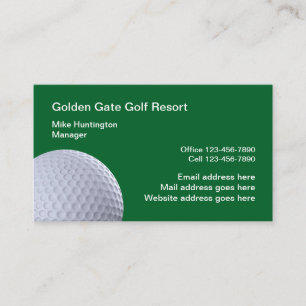 Golftema professionellt Designad Visitkort