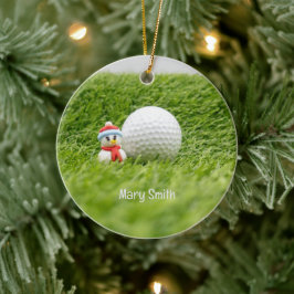Golftemajulklappar till Golfer Julgransprydnad Keramik