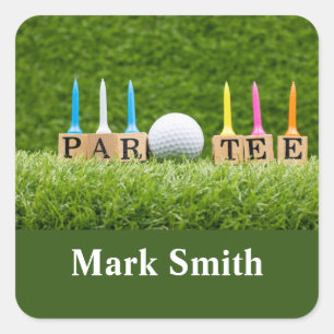 Golfteman för Låt oss av golfer party Fyrkantigt Klistermärke