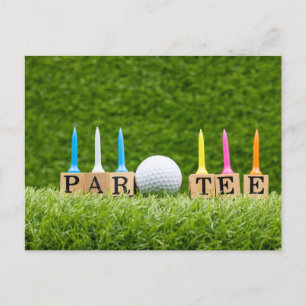 Golfteman för Låt oss av golfer party Vykort