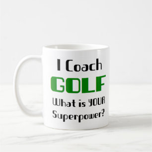 golftränare, kaffe mugg