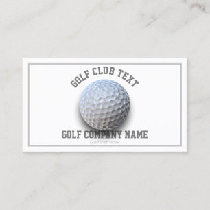 Golftränarillustration för lektioner och klubbar visitkort