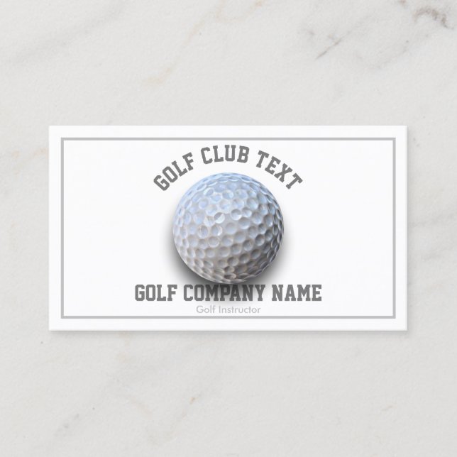 Golftränarillustration för lektioner och klubbar visitkort (Framsida)