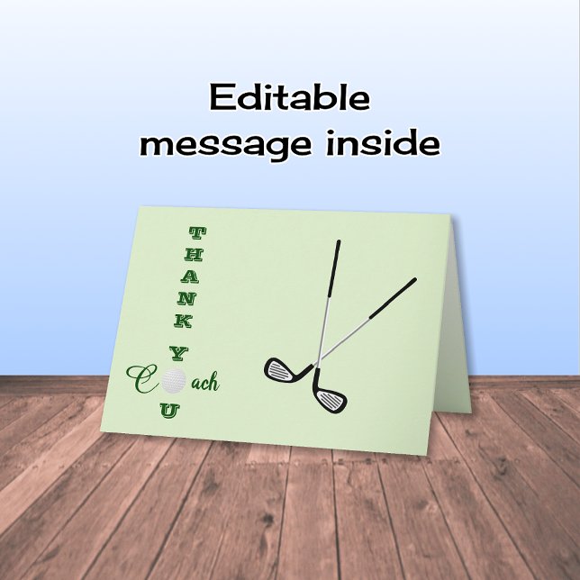 Golfträning Tack Kort (Skapare uppladdad)