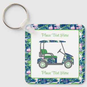 Golftryck golfkärra nyckelring
