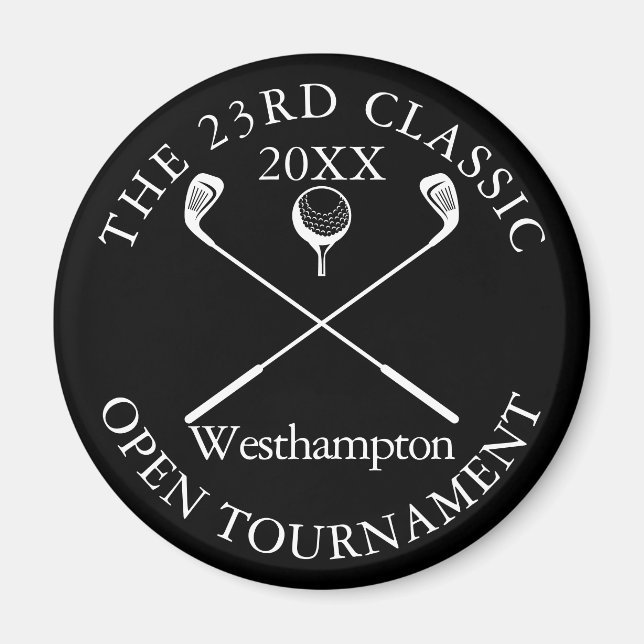 Golfturnering Klassisk Elegant Magnet (Framsidan)