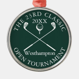 Golfturnering Klassisk händelse Emerald Green Awar Julgransprydnad Metall