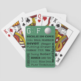 GOLFtypografihole in one Casinokort