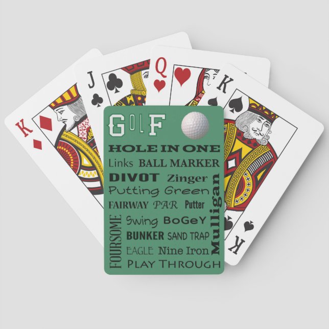 GOLFtypografihole in one Casinokort (Baksidan)