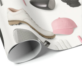 Golfuppsättningen rosa för dam golfer presentpapper