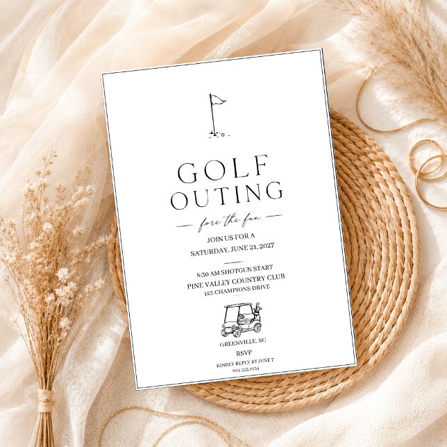 Golfutflykt Corporate Golf Minimalt Elegant Inbjudningar (Skapare uppladdad)