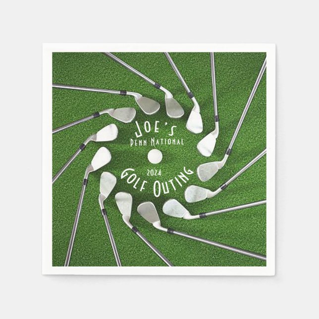 Golfutflykt Papper Pappersservett (Framsidan)