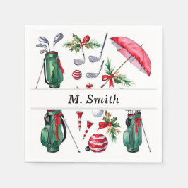 Golfutrustning Julgolfer Dekoration party Pappersservett